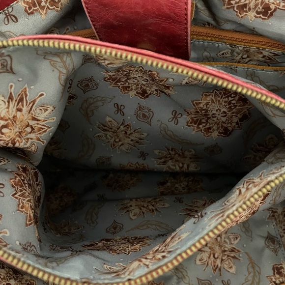 HOBO Womens Cabot Cardinal Red Leather Tote Bag - Picture 9 of 16